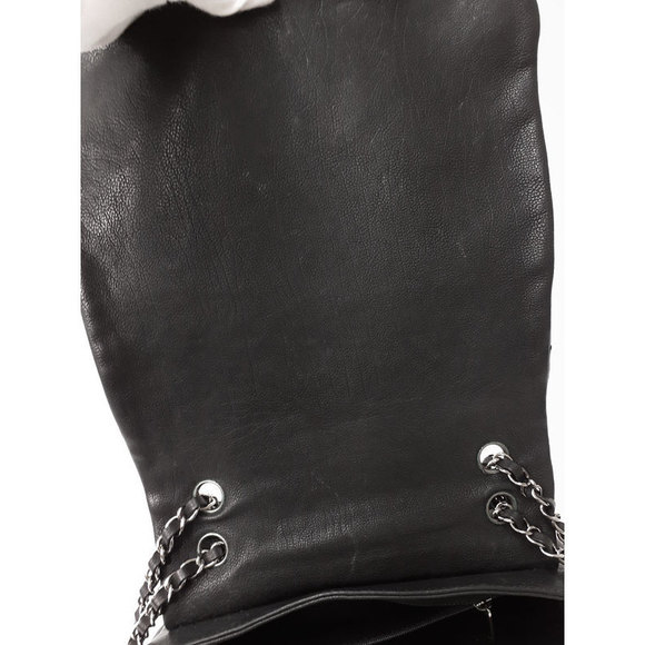 Chanel Diamond Stitch Double Chain Shoulder Bag Black - Picture 7 of 9